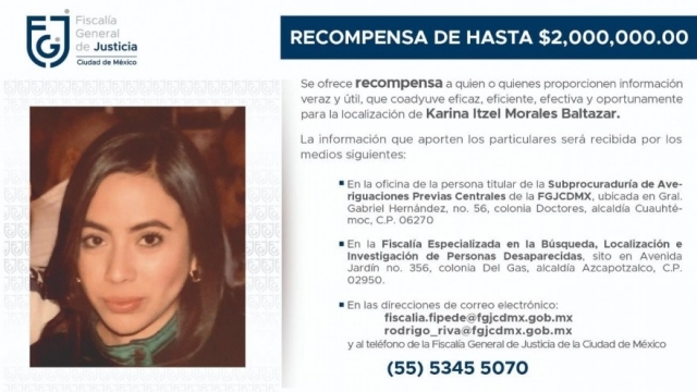 Recompensa de hasta $2,000,000.00