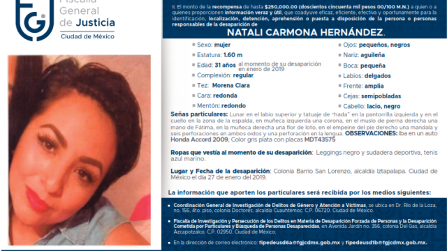 Recompensa de hasta $500,000.00