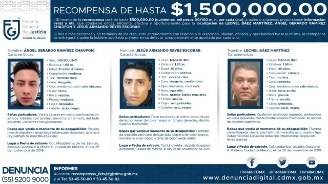 Recompensa de hasta $1,500,000.00