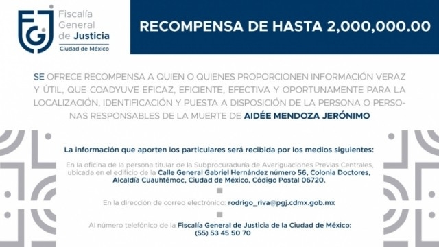 Recompensa de hasta $2,000,000.00